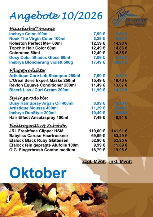 Aktuelle Monatsangebote